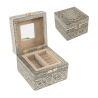 JOYERO 2 NIV METAL CHAMPGNE 12,5X12,5X10CM