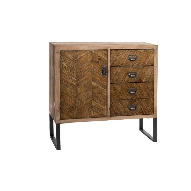 BUFFET MADERA METAL 80X30X80