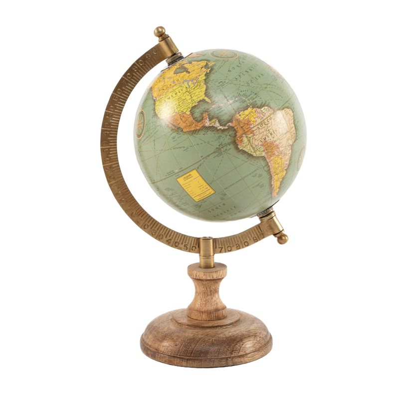 GLOBO TERRAQUEO 13X22CM PIE MADERA