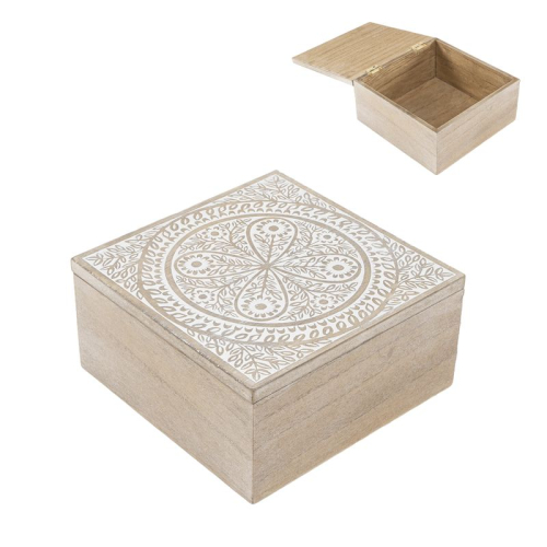 CAJA MADERA ROSETON