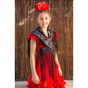 MANTON NIÑA NEGRO BORDADO ANTIQUE