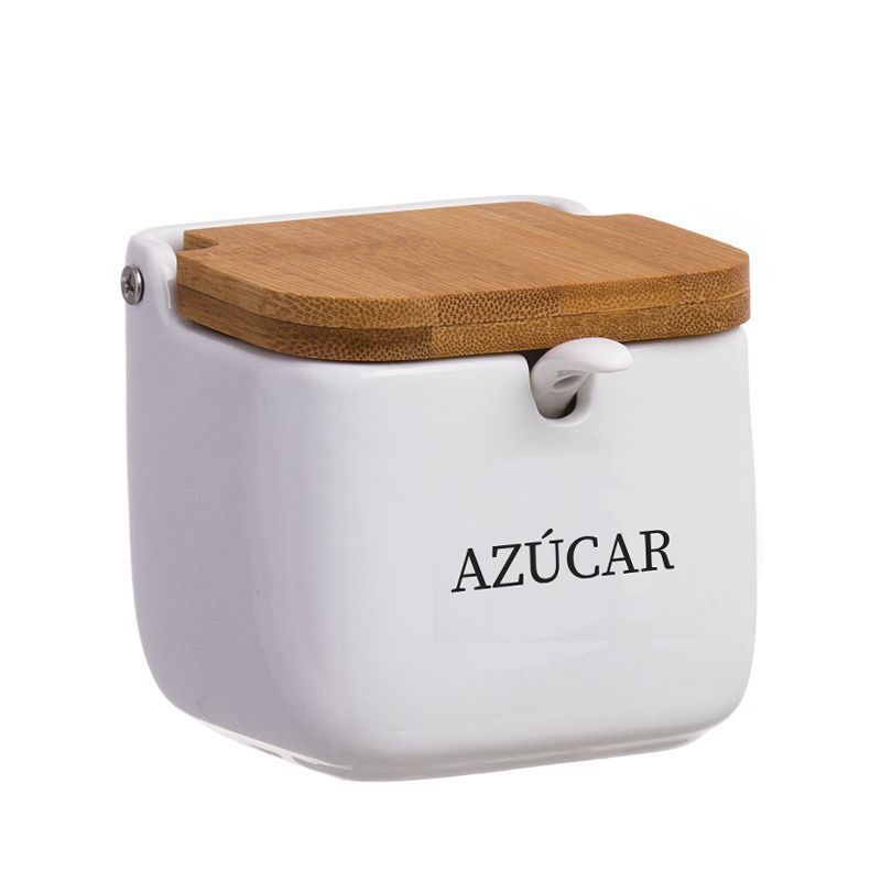 AZUCARERO TAPA BAMBU C/CUCHARA AZUCAR