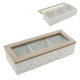 CAJA TE 6 DPTOS HOJAS