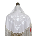 MANTON NIÑA BLANCO BORDADO MARIPOSAS