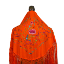 MANTON NIÑA NARANJA BORDADO ANTIQUE
