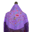 MANTON NIÑA PURPURA BORDADO ANTIQUE