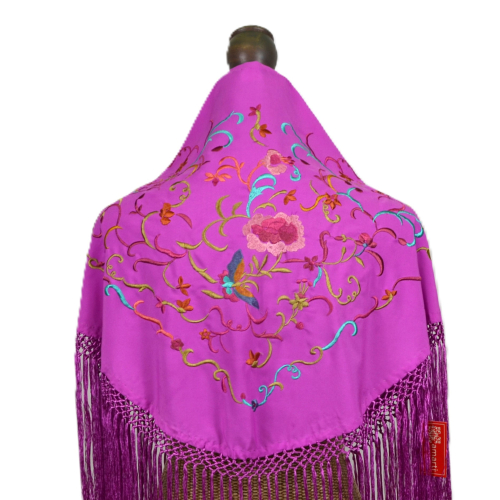 MANTON NIÑA BUGANVILLA BORDADO ANTIQUE