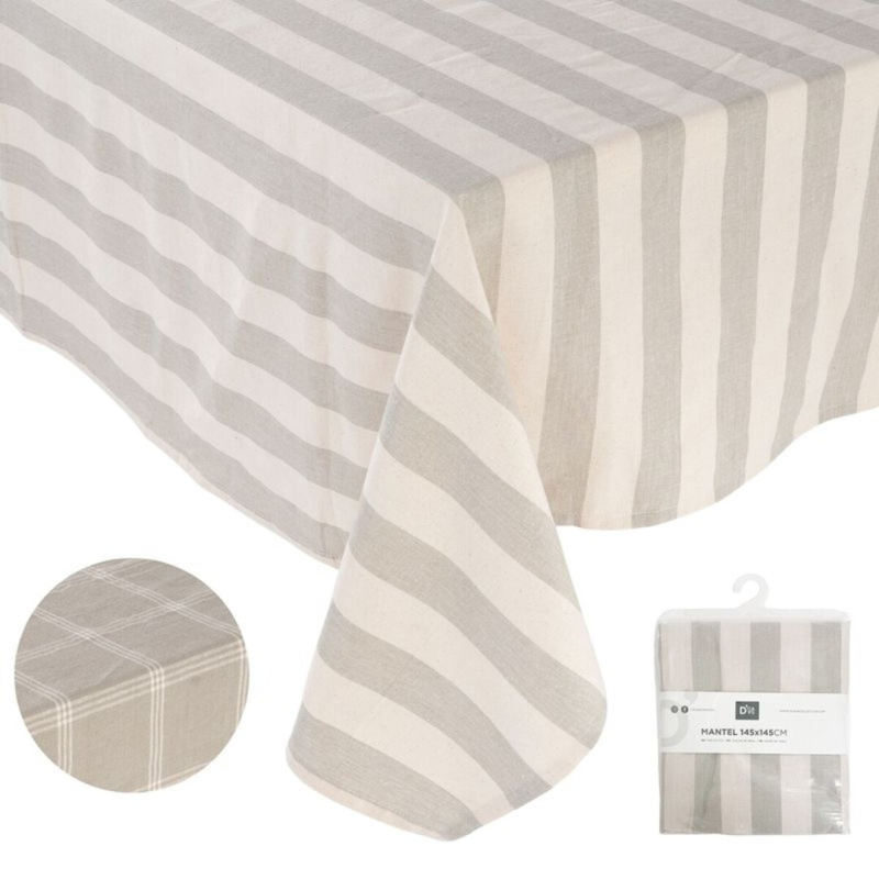 MANTEL 145X240 BEIGE 2M ALGODON