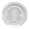PLATO LLANO 25 CM CRISTAL GRABADO