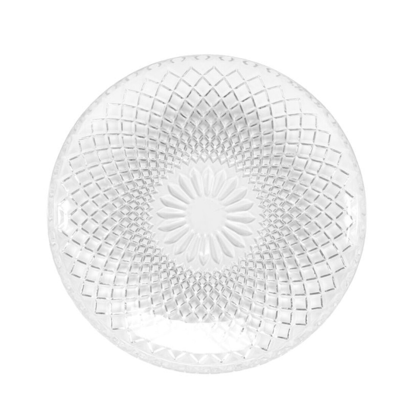 PLATO POSTRE 19.5CM CRISTAL GRABADO