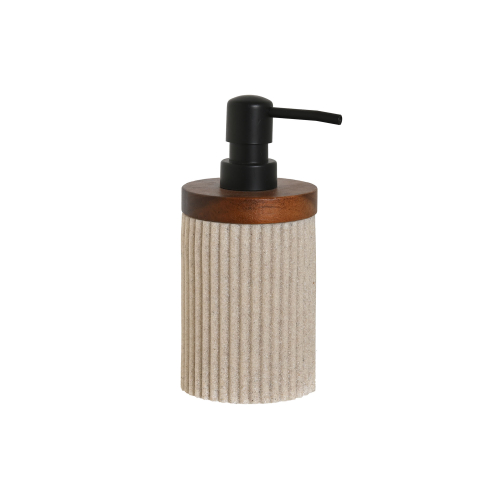 DISPENSADOR JABON MADERA RESINA