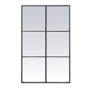 ESPEJO VENTANA 60X90 CM METAL NEGRO