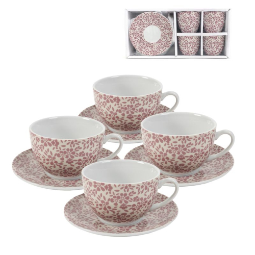 JUEGO DE CAFE 4 TAZAS 220ML BASICS