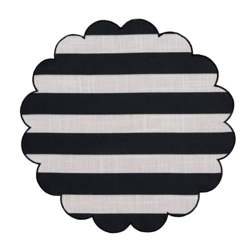 INDIVIDUAL 38CM ONDAS RAYAS AZUL