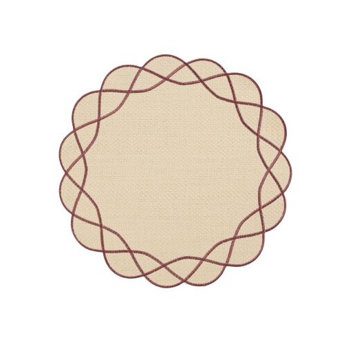 INDIVIDUAL 38CM ONDAS PESPUNTE AZUL