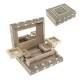JOYERO 1 CAJON METAL CHAMPAGNE 17,5X12,5X7,5CM