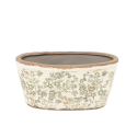 MACETERO OVAL FLOR VERDE