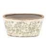 MACETERO OVAL FLOR VERDE