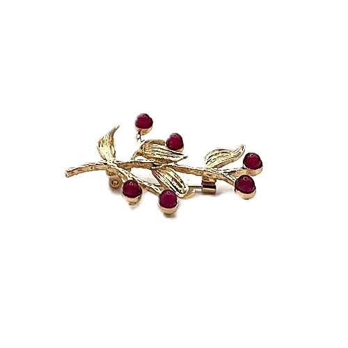 BROCHE ROJO RAMA