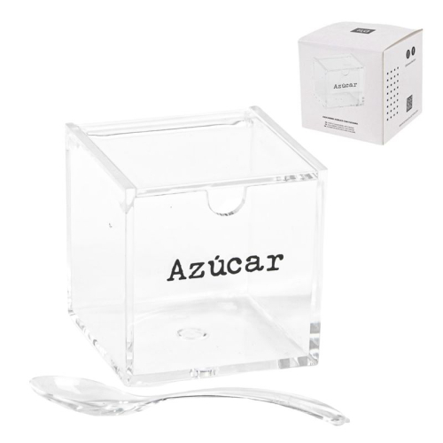 AZUCARERO ACRIL CON CUCHARA "AZUCAR"