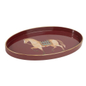 BANDEJA OVAL 39,5X27X3,5CM CABALLO
