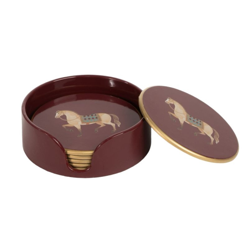 JUEGO DE 6 POSAVASOS CABALLO