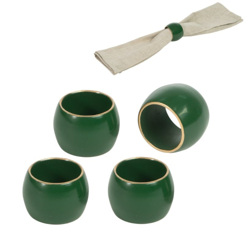 JUEGO DE 4 SERVILLETEROS VERDE