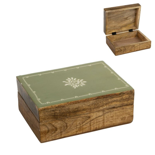 CAJA RECT 15X10X6CM OLIVA