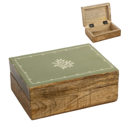 CAJA RECT 21X15X8CM OLIVA