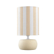 LAMPARA B/CERAM PANTALLA RAYAS BEIGE