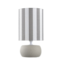 LAMPARA B/CERAM PANTALLA RAYAS GRIS