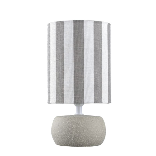 LAMPARA B/CERAM PANTALLA RAYAS GRIS