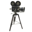 CAMARA CINE CON TRIPODE DECORATIVA VINTAGE