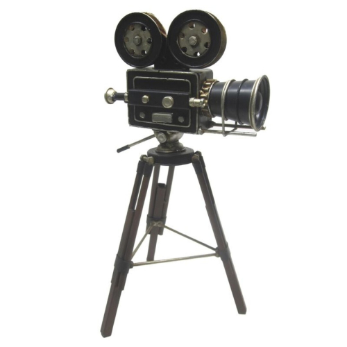 CAMARA CINE CON TRIPODE DECORATIVA VINTAGE