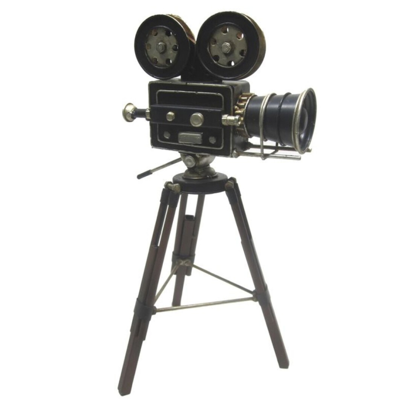 CAMARA CINE CON TRIPODE DECORATIVA VINTAGE