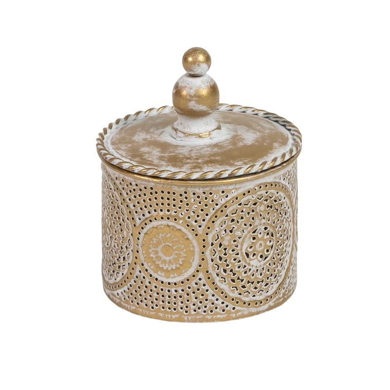 CAJA S ARABESCO ORO ENVEJECIDO