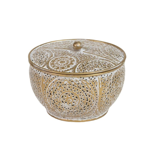 CAJA ARABESCO ORO ENVEJECIDO