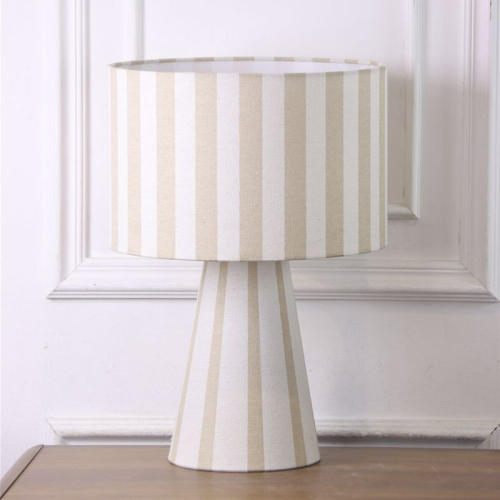 LAMPARA LINO RAYAS NATURAL E27