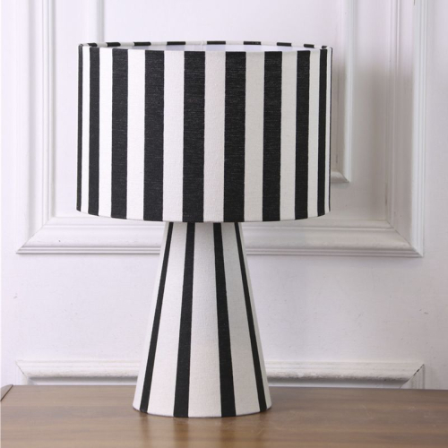 LAMPARA LINO RAYAS BLACK & WHITE E27