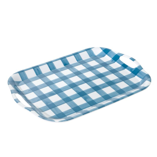 BANDEJA 41X29 MELAM VICHY AZUL