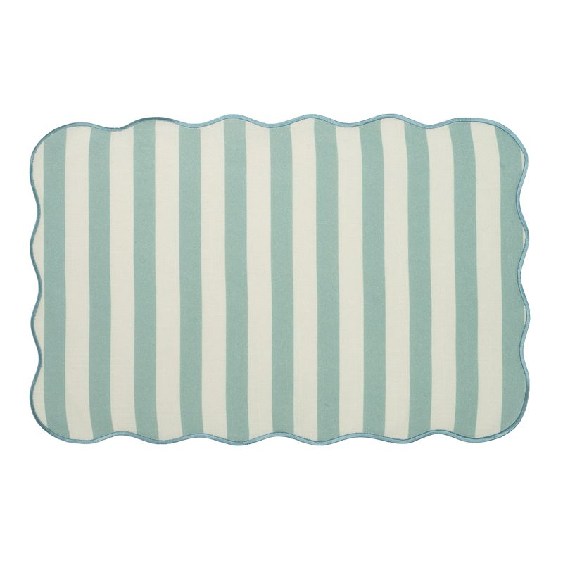 INDIVIDUAL 45X30CM ONDAS VERDE AGUA
