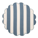 INDIVIDUAL 38CM ONDAS RAYAS AZUL