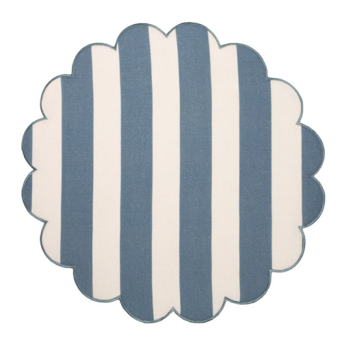 INDIVIDUAL 38CM ONDAS RAYAS AZUL