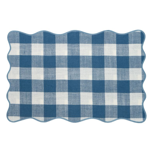 INDIVIDUAL 45X30CM ONDAS VICHY AZUL