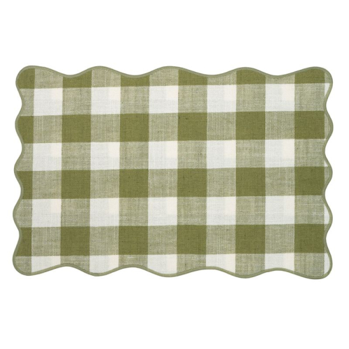 INDIVIDUAL 45X30CM ONDAS VICHY VERDE