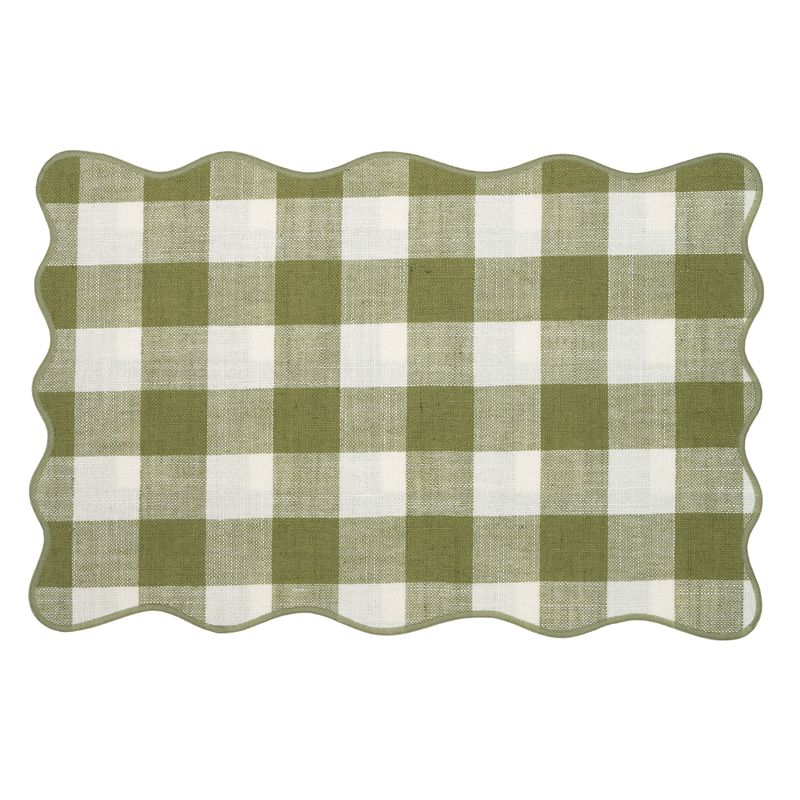 INDIVIDUAL 45X30CM ONDAS VICHY VERDE