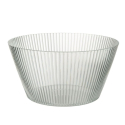 ENSALADERA 22,5CM ACRIL RAYAS TRANSP
