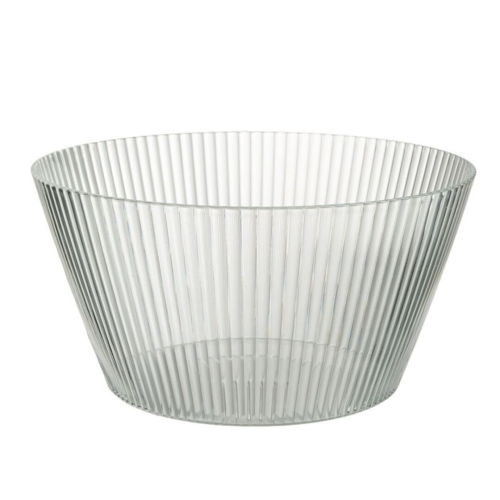 ENSALADERA 22,5CM ACRIL RAYAS TRANSP