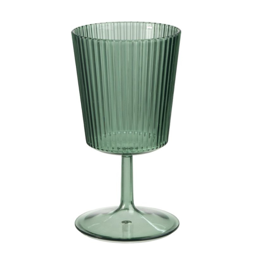 COPA 350ML ACRIL RAYAS VERDE