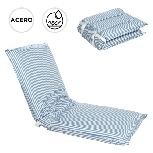RESPALDO PLAYA PLEGABLE CON ASAS RAYAS AZUL